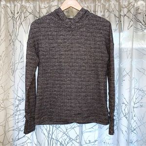 Lululemon luon black white extra mile hoodie long sleeve shirt sweatshirt top